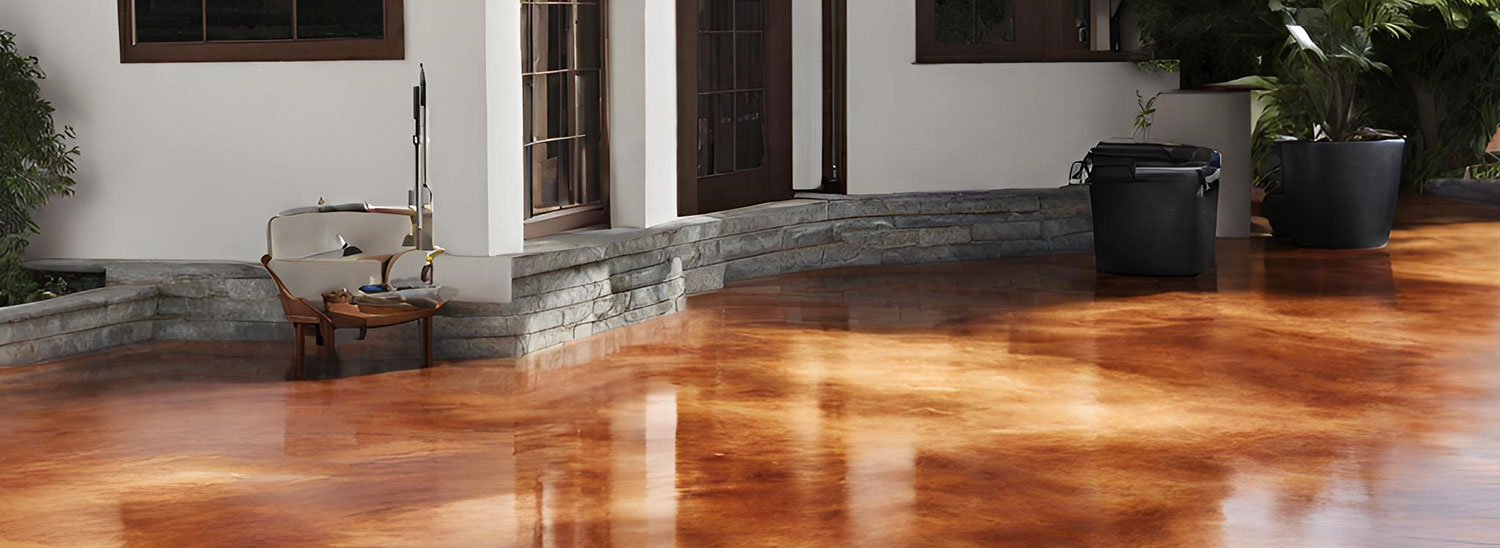 Brown Stained Concrete Floors